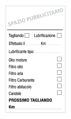 Etichetta Tagliando Auto - 500 pezzi - Tascard